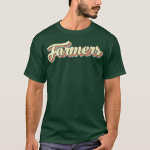 Camiseta Agricultores T Retro Art Baseball Font Vintage
