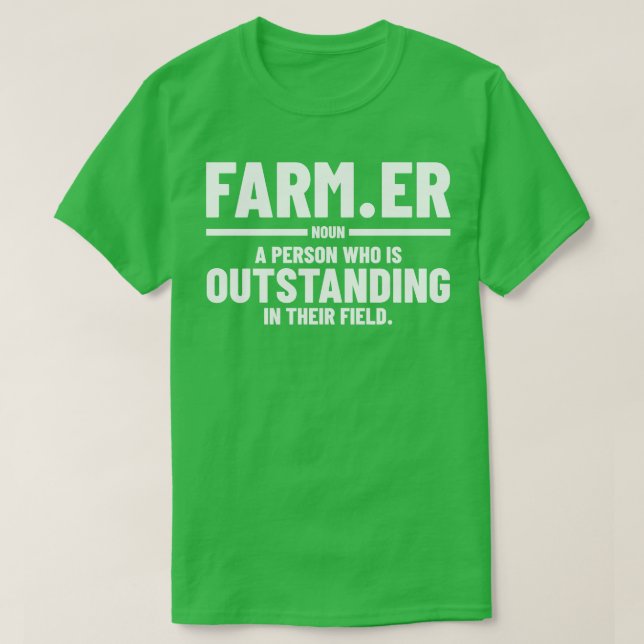 Camiseta Agricultura de definição de agricultores (Frente do Design)