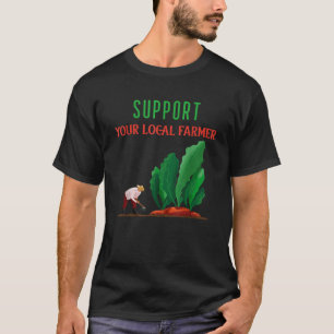 Camiseta Agricultura do mercado de fazendeiros apoiam seu b