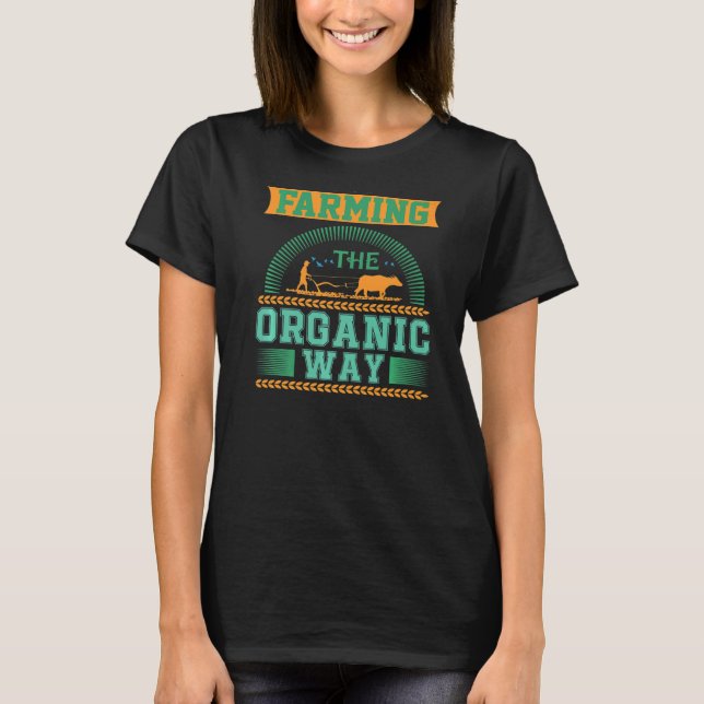 Camiseta Agricultura do modo orgânico Patriótico Agricultor (Frente)