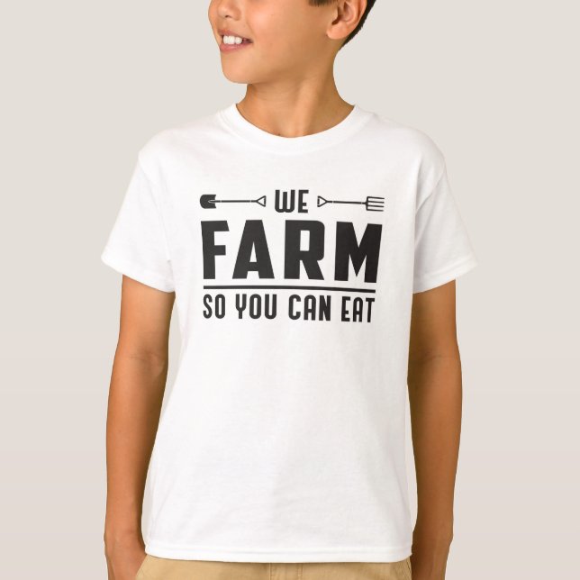 Camiseta Agricultura fazenda — Fome de frango (Frente)