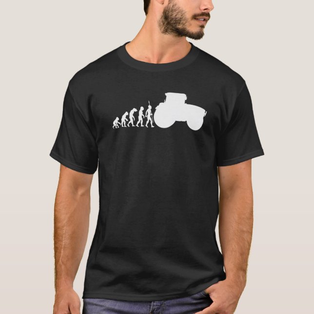 Camiseta Agriculture Farmer Tractor Farm Farming Evolution  (Frente)