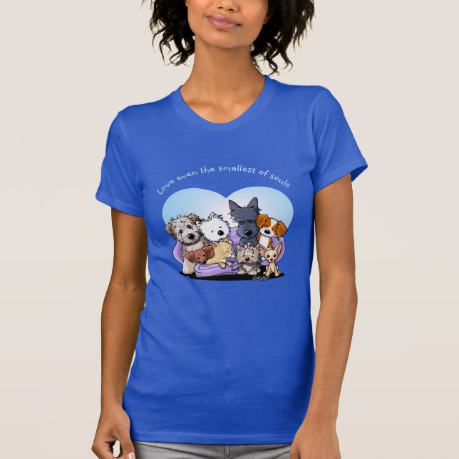 Camiseta Agrupamento da raça do cão de KiniArt (Frente)