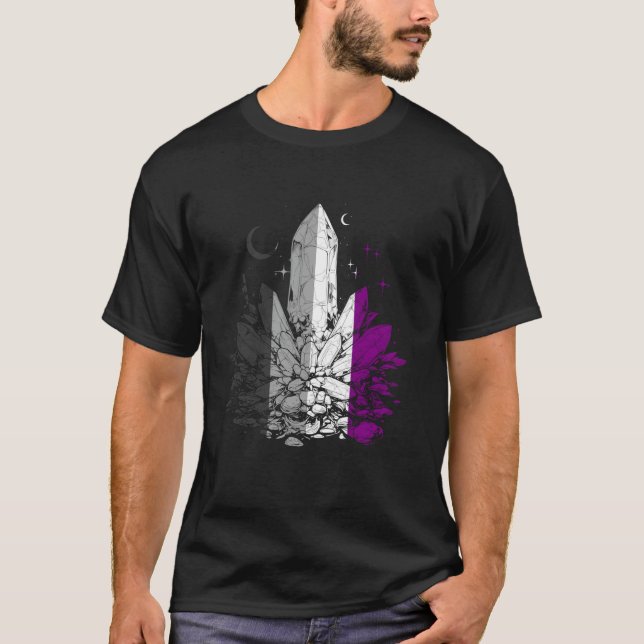 Camiseta Agrupamento de cristais de orgulho ás com estrelas (Frente)
