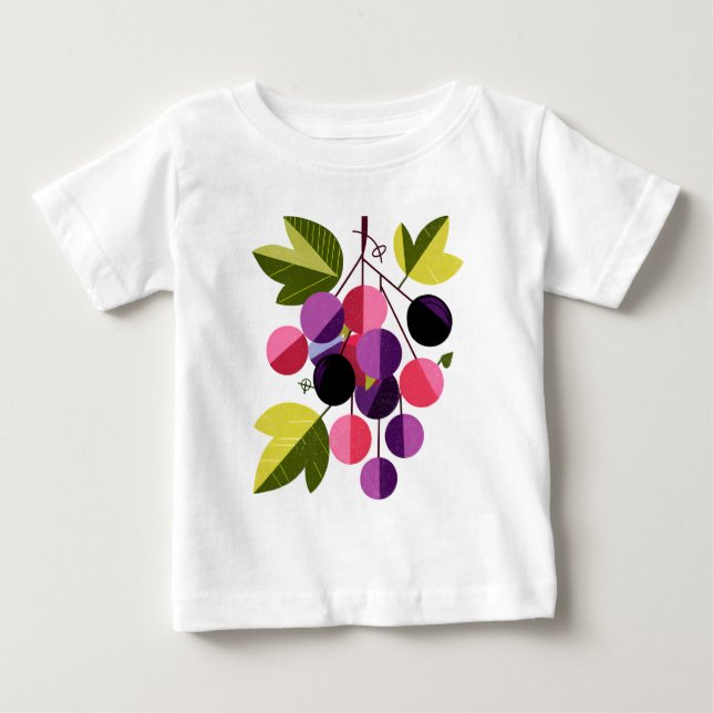 Camiseta Agrupamento de Uvas – Ilustração Divertida de Frut (Frente)