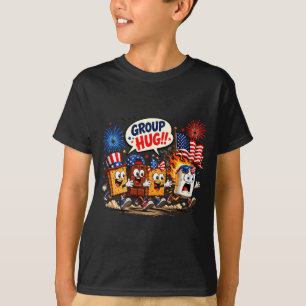 Camiseta Agrupamento engraçado de marshmallow patriótico de