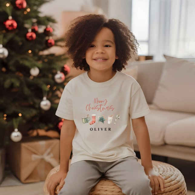 Camiseta Água biscoito de Natal bebe cana doce T-S (Criador carregado)