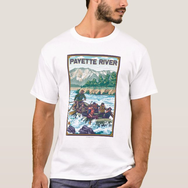 Camiseta Água branca que transporta - rio de Payette, Idaho (Frente)