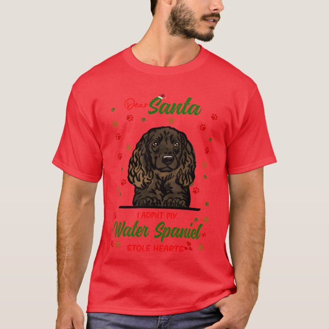 Camiseta Água Cachorro Cachorro Cachorro de Natal retr (Frente)