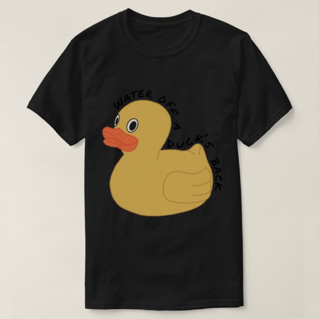 Camiseta Água das costas de um pato (Frente do Design)
