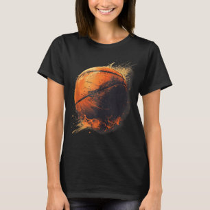 Camiseta Água de Desenho de Lover de Basquete de Trabalho d