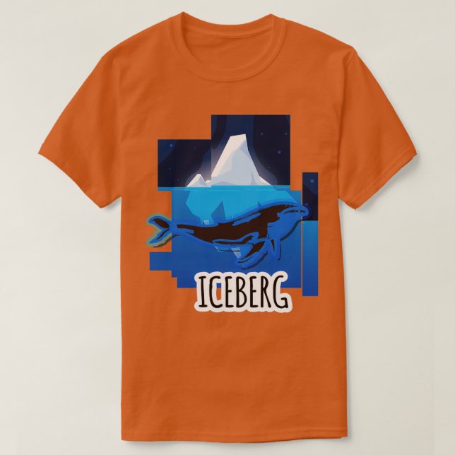 Camiseta Água de icebergue de baleia (Frente do Design)