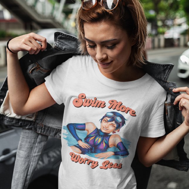 Camiseta Água é o meu lugar feliz mergulhador de negros na  (Criador carregado)