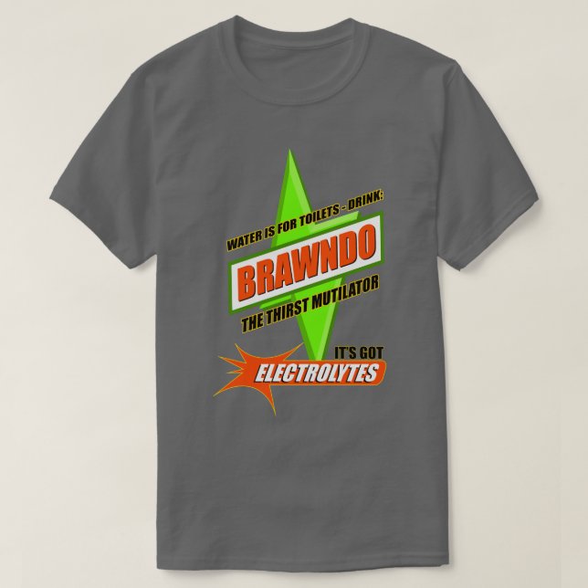 Camiseta Água é para os Toilets Beber Brawndo (Frente do Design)