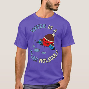 Camiseta Água É Uma Citação Polar Molécula Engraçada De Quí