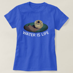 Camiseta "Água é vida" com Otter