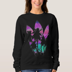 Camiseta Água Esporte Surfer Palm Tres Surfboard Vaporwave