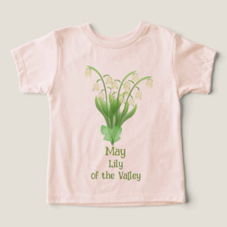 Camiseta Água-forte Lírio-do-vale Maio Aniversário