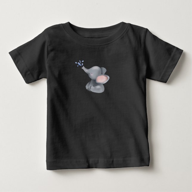 Camiseta Água Gelada De Elefante De Bebê (Frente)
