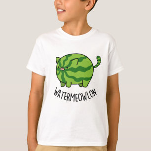 Camiseta Água-miau-lão Funny Watermelon Cat Pun