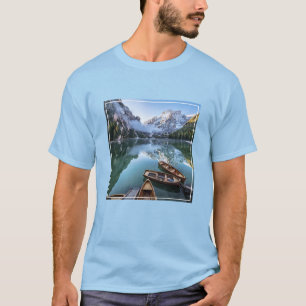 Camiseta Água   Pragser Wildsee Dolomites Itália
