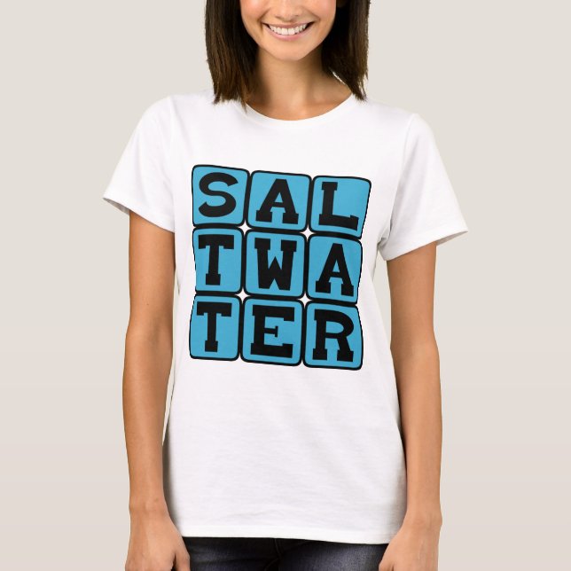 Camiseta Água salgada, Água do Oceano (Frente)