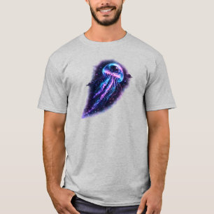 Camiseta Água-viva Astronauta Cósmica Estética Espacial Néo