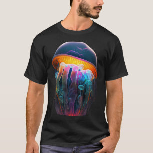 Camiseta Água-viva bonita e colorida