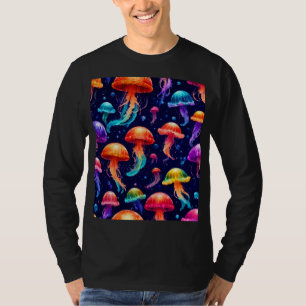 Camiseta Água-viva Colorida de Leve Longa