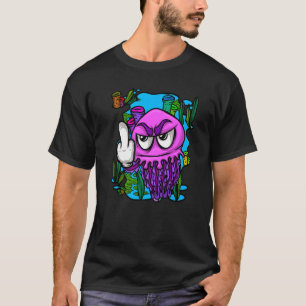 Camiseta Água-viva Com Água-viva Do Dedo Médio