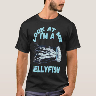 Camiseta Água-viva da Vida Oceânica Subaquática Capitão Pei