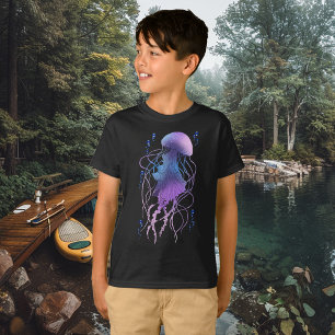 Camiseta Água-viva Etérea Violeta Azul