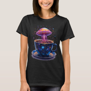 Camiseta Água-viva Galáctica Cósmica em Xícara Espaço Capri