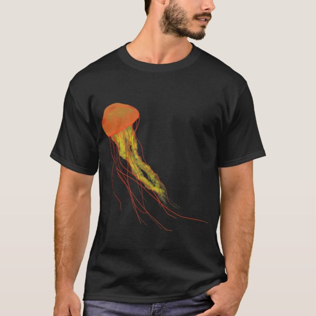 Camiseta Água-viva laranja (Frente)