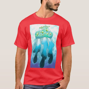 Camiseta Água-viva no oceano