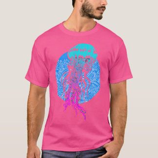 Camiseta Água-viva Oceano Criatura Marinha Subaquática Merg