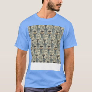 Camiseta Água-viva-sem-costura - padrão - água-vivas - peix