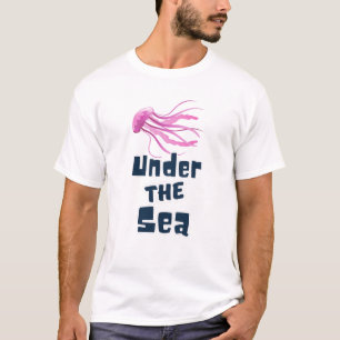 Camiseta Água-viva sob o mar
