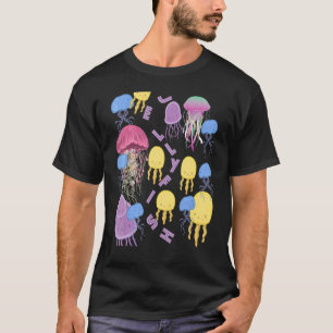 Camiseta Água-viva Vida oceânica Vida submarina Mergulho no