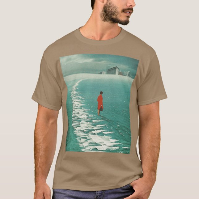 Camiseta Aguardando As Cidades Desaparecer presente de cési (Frente)