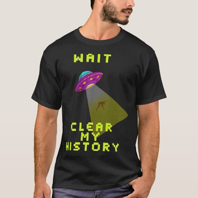 Camiseta Aguardar Limpar Meu Histórico (Frente)