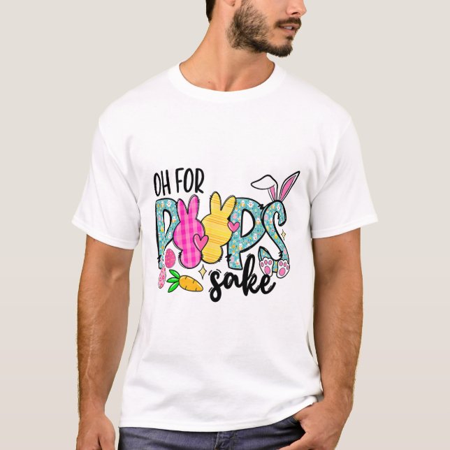 Camiseta Aguarde Impressão Divertida de Coelho de Páscoa Gl (Frente)