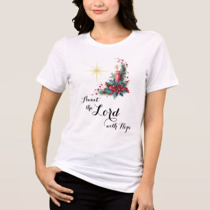 Camiseta Aguarde o Senhor com a Estrela de Natal Esperança