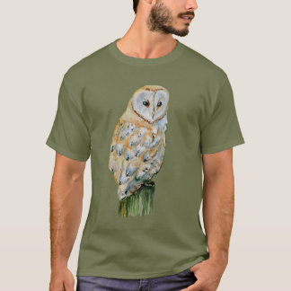 Camiseta Aguarela da coruja de celeiro