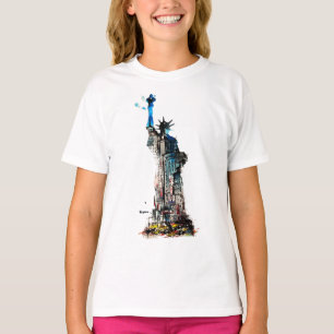 Camiseta Aguarela do amor do viagem da Nova Iorque da