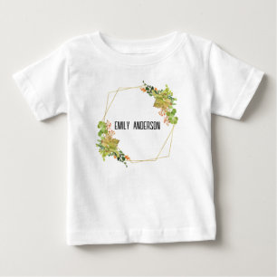CAMISETA AGUARELA FLORAL ALARANJADA DO CACTO DO SUCCULENT