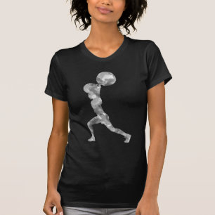 Camiseta Aguarela limpa & empurrão no cinza