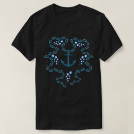 Camiseta Águas borbulhantes corrente e âncora