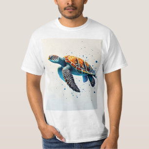 Camiseta Águas Calmas: Celebrar Tartarugas do Mar com ocean