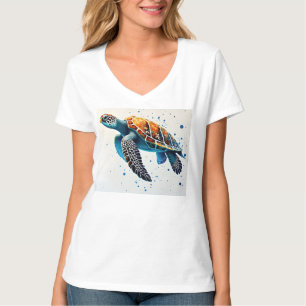 Camiseta Águas Calmas: Celebrar Tartarugas do Mar com ocean